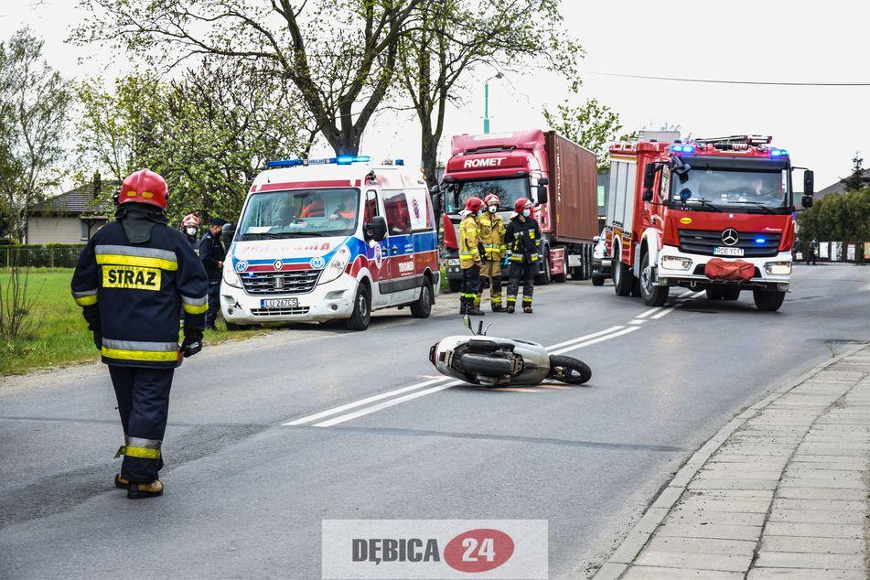 Stracił panowanie nad skuterem - zdjęcia