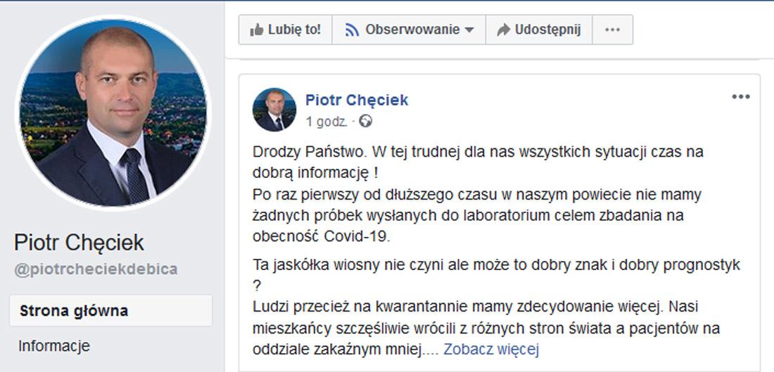 Starosta: W tej trudnej dla nas wszystkich sytuacji czas na dobrą informację