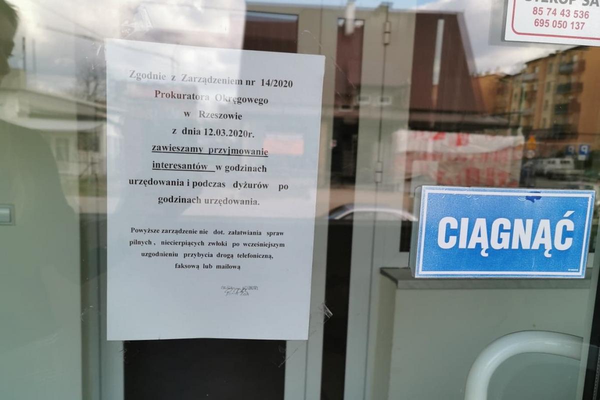 Prokuratura i sąd też zamknięte