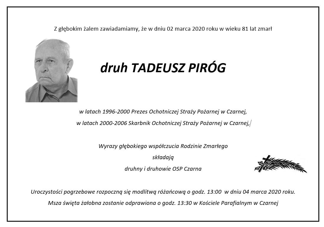 Nie żyje druh Tadeusz Piróg