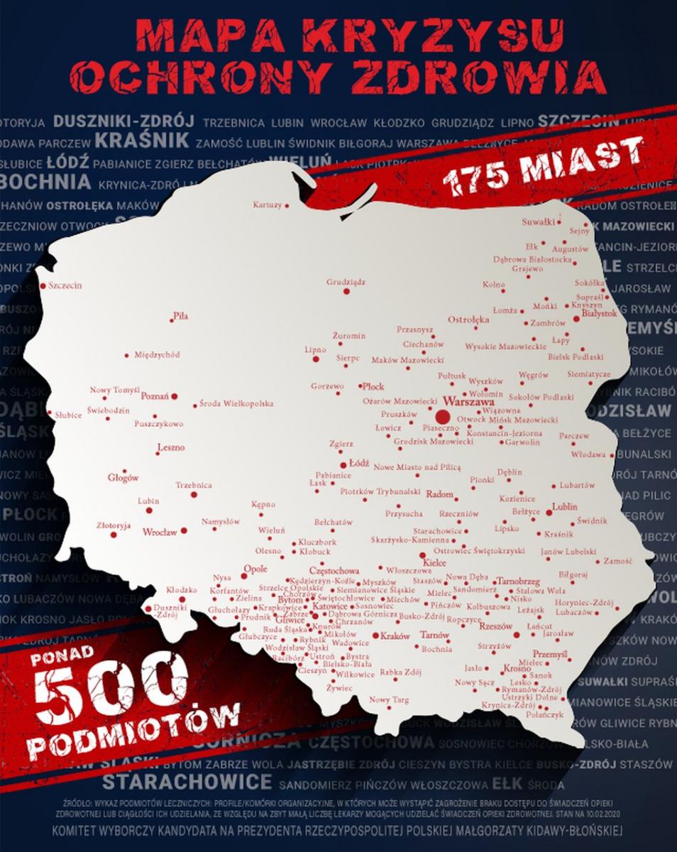 Szpitala w Dębicy nie ma na mapie