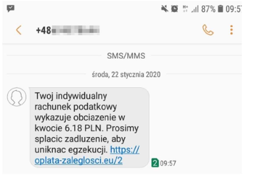Uwaga na fałszywe smsy i maile