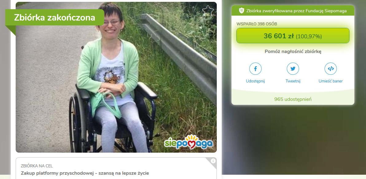 Udało się! Zbiórka Sylwii zakończona!