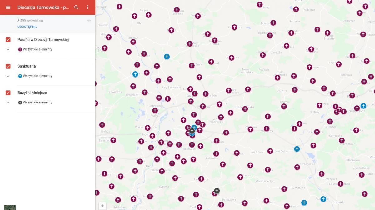 Kuria udostępnia interaktywną mapę parafii