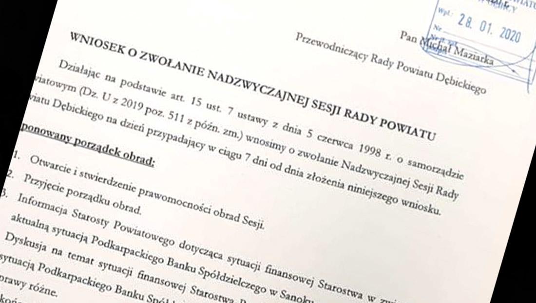 Opozycja chce sesji nadzwyczajnej. Chodzi o PBS