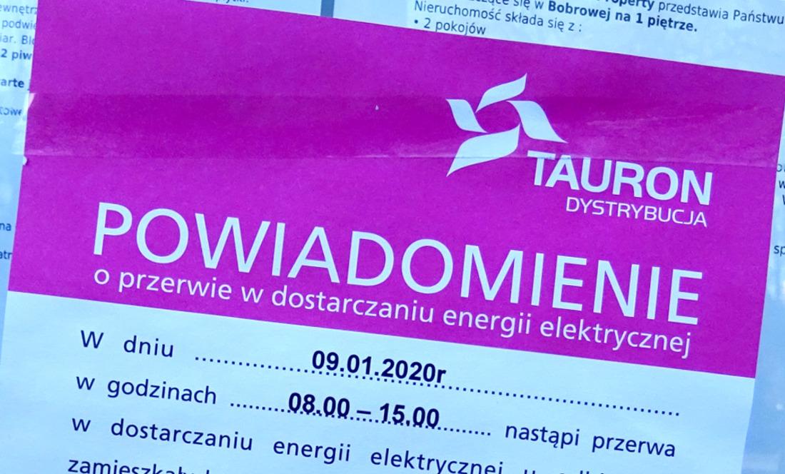 Od ósmej do piętnastej nie będzie prądu