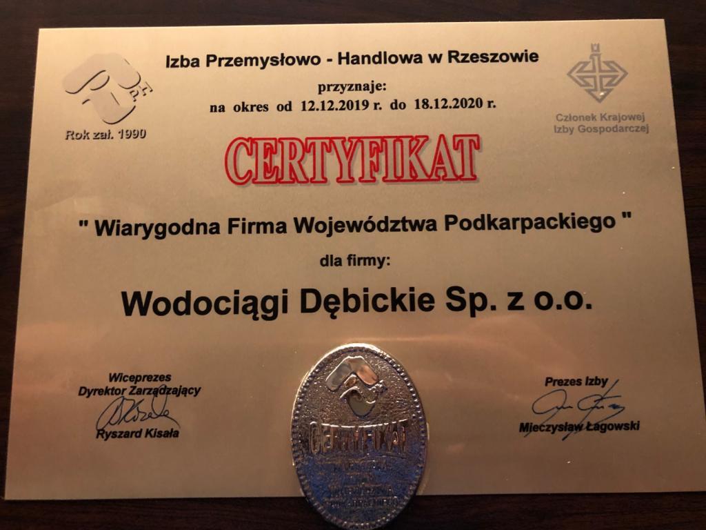 Wodociągi z certyfikatem