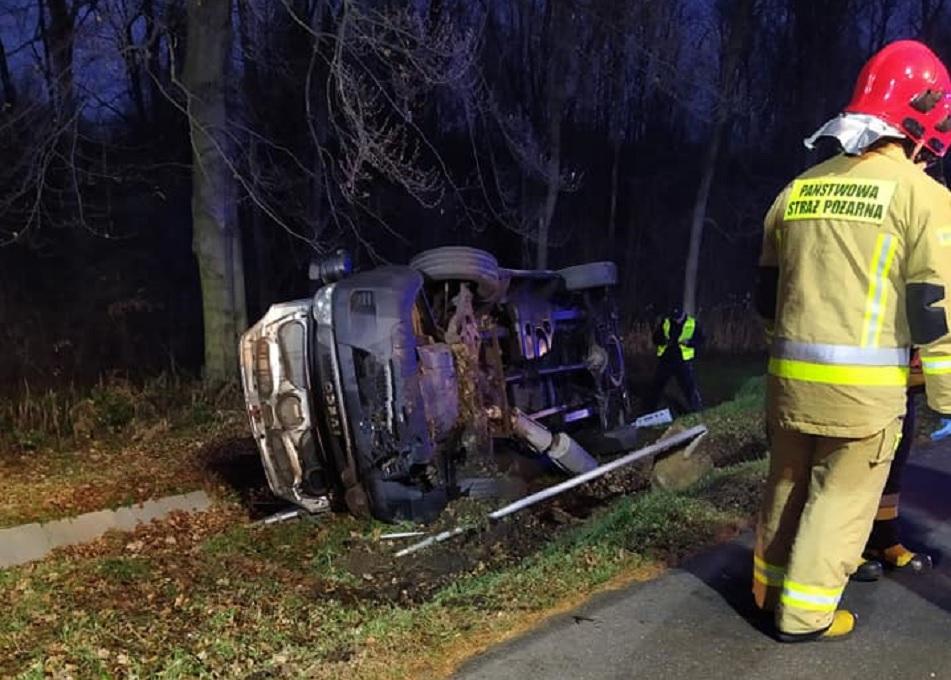 Iveco wypadło z drogi