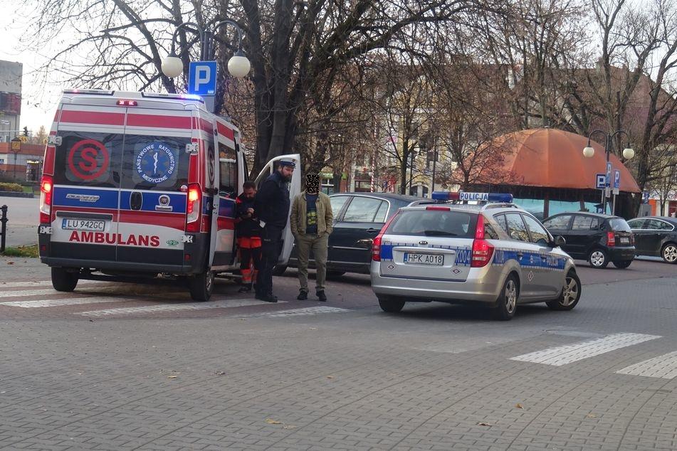 Potrącenie w centrum