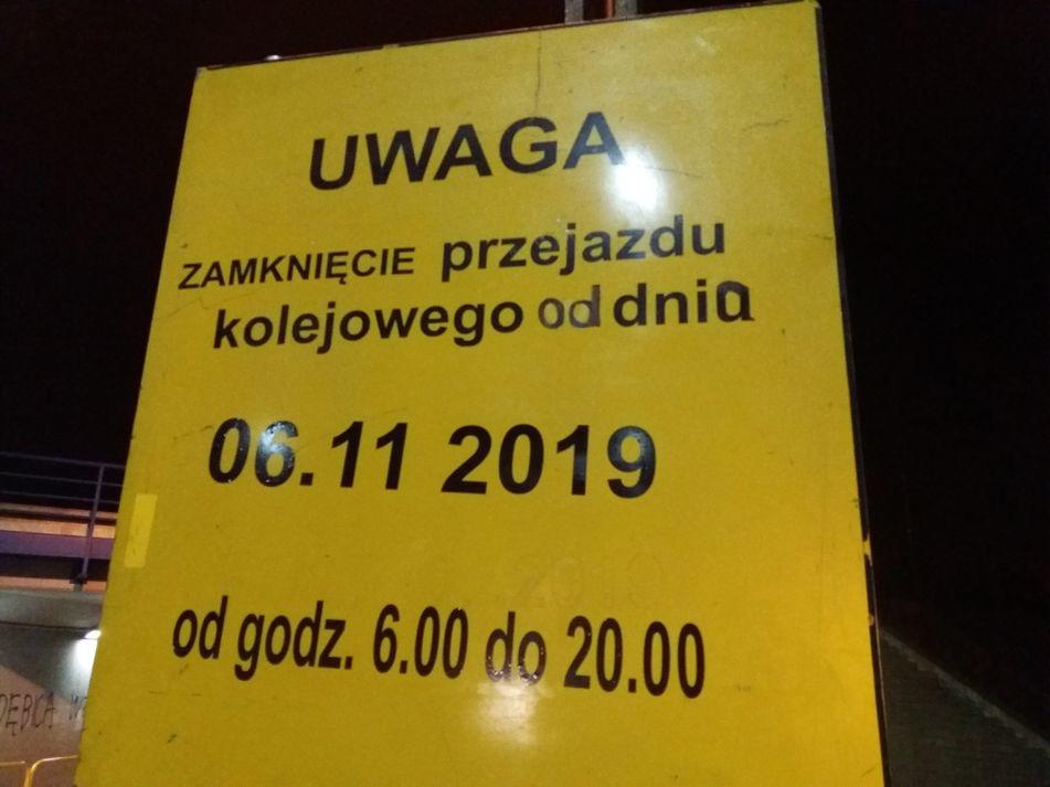 W środę 6 listopada tędy nie przejedziesz