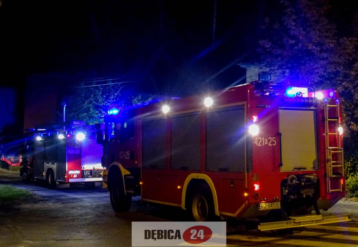 Pożar domu w Dębicy