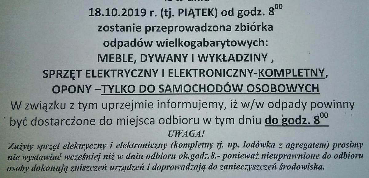 Opony, meble i dywany oddasz 18 października