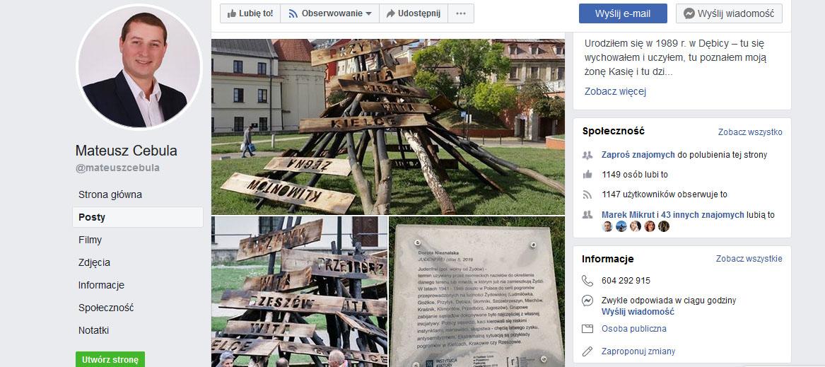 Mateusz Cebula: autorka twierdzi, że chodzi o naszą Dębicę