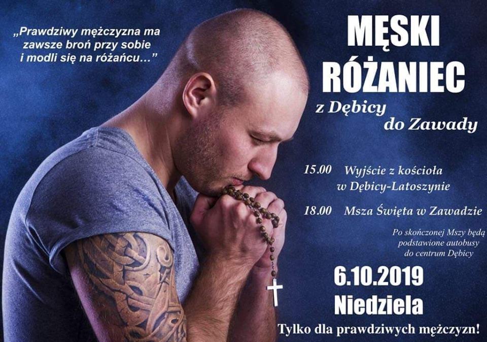 Mężczyźni  z różańcami pójdą do Zawady