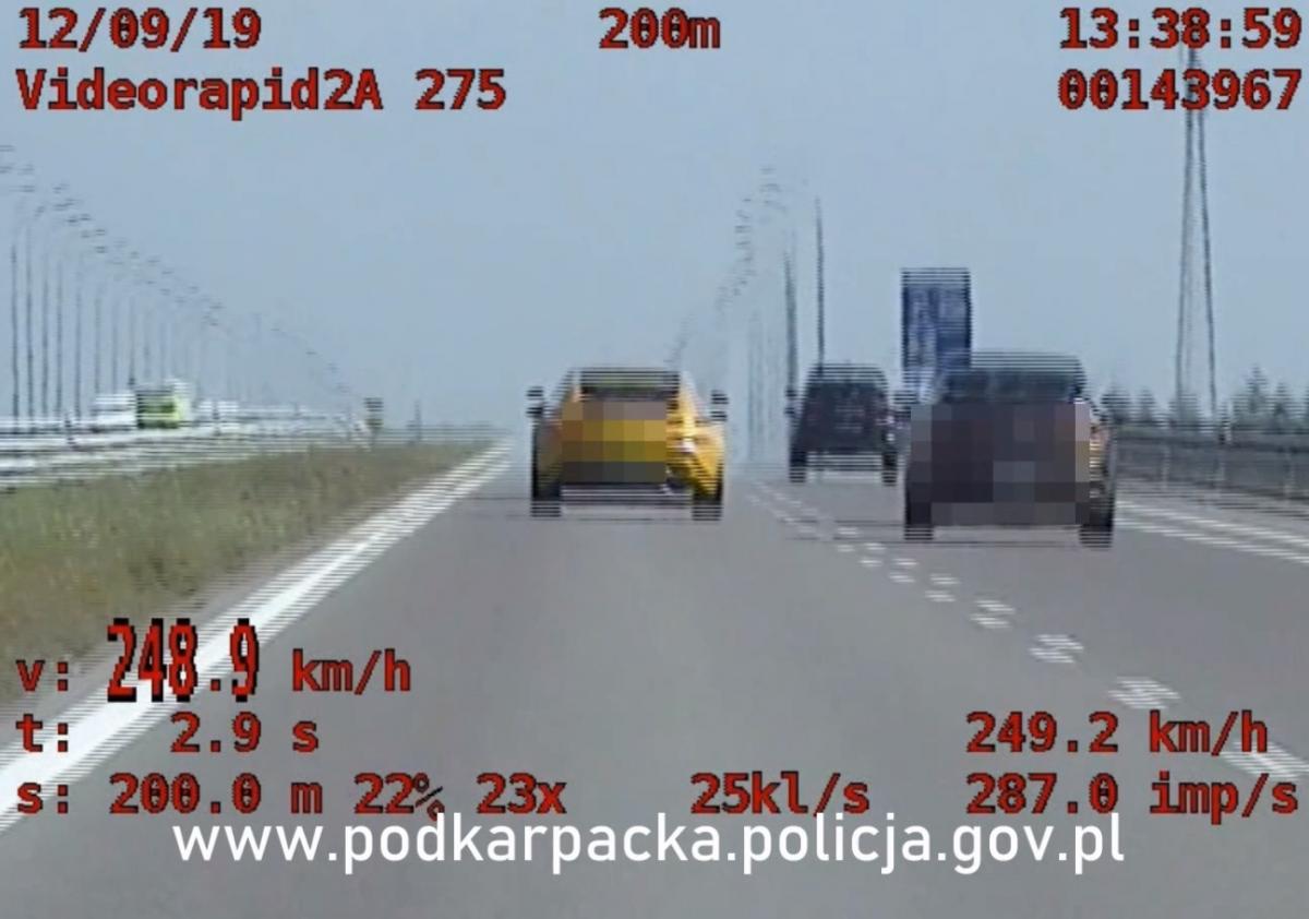 Pędził 248 kilometrów na godzinę! 