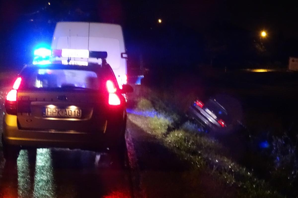 Ucieczkę zakończył w rowie. Był kompletnie pijany