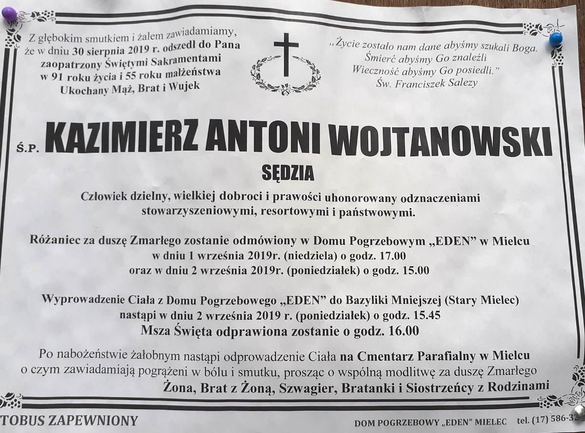 Nie żyje sędzia Kazimierz Antoni Wojtanowski