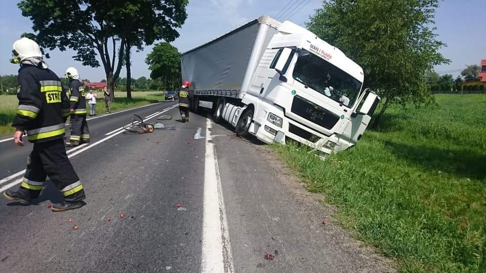 Tir przejechał po rowerze