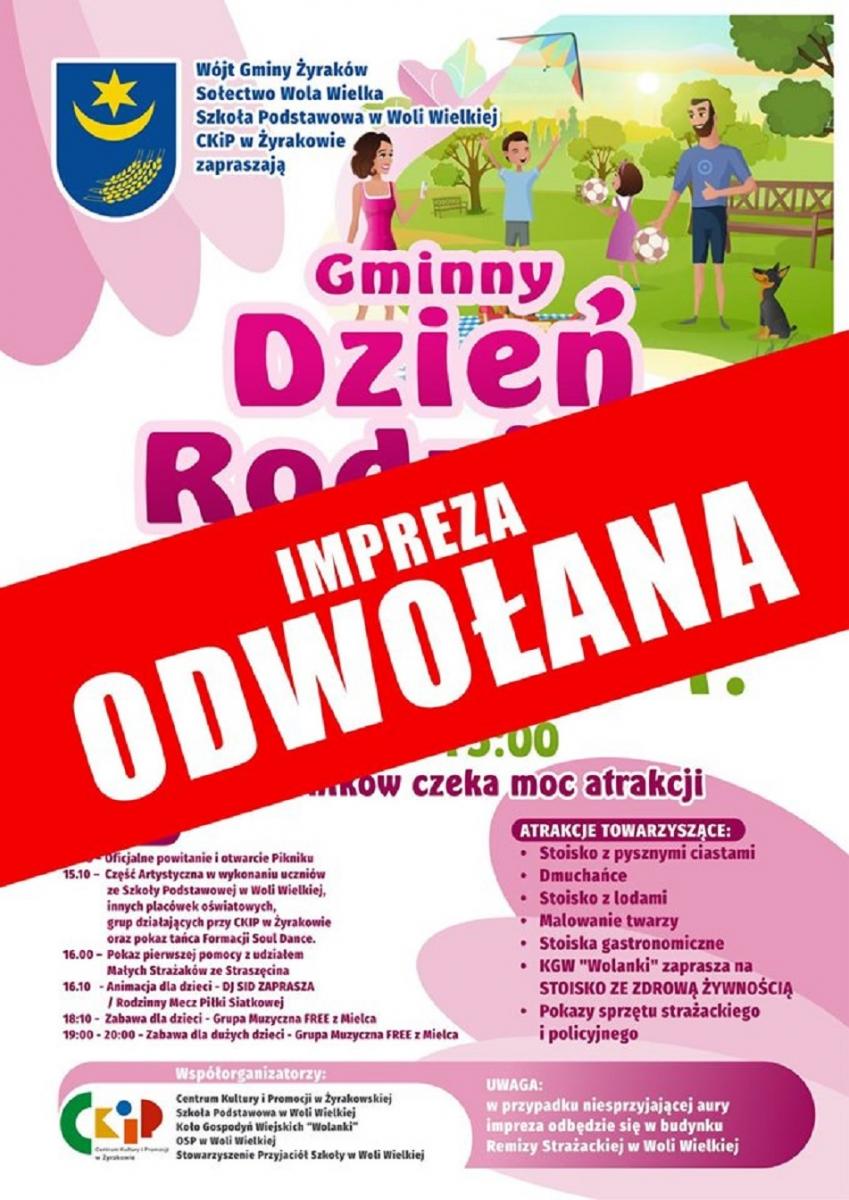 Przez powódź impreza odwołana!