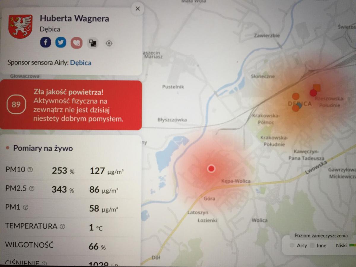 Fatalne powietrze w Dębicy na ulicy Wagnera