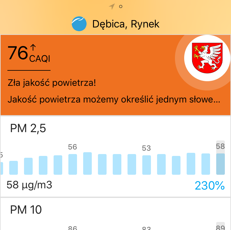 Smog znów nad Dębicą. Sprawdź aktualne zanieczyszczenie powietrza