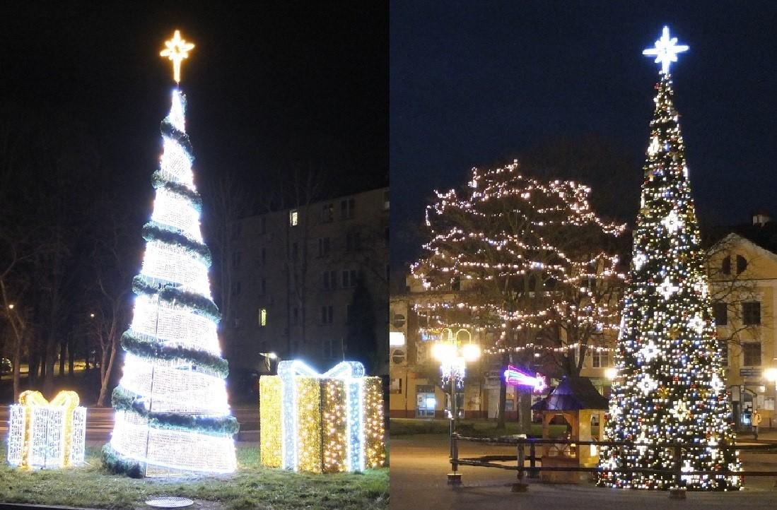 Choinki na Rynku i Krakowskiej. Która ładniejsza?