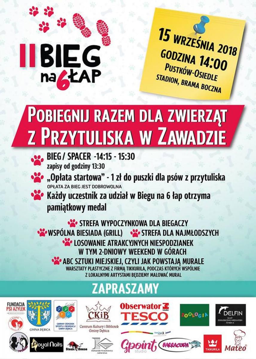 Bieg na sześć łap już w sobotę