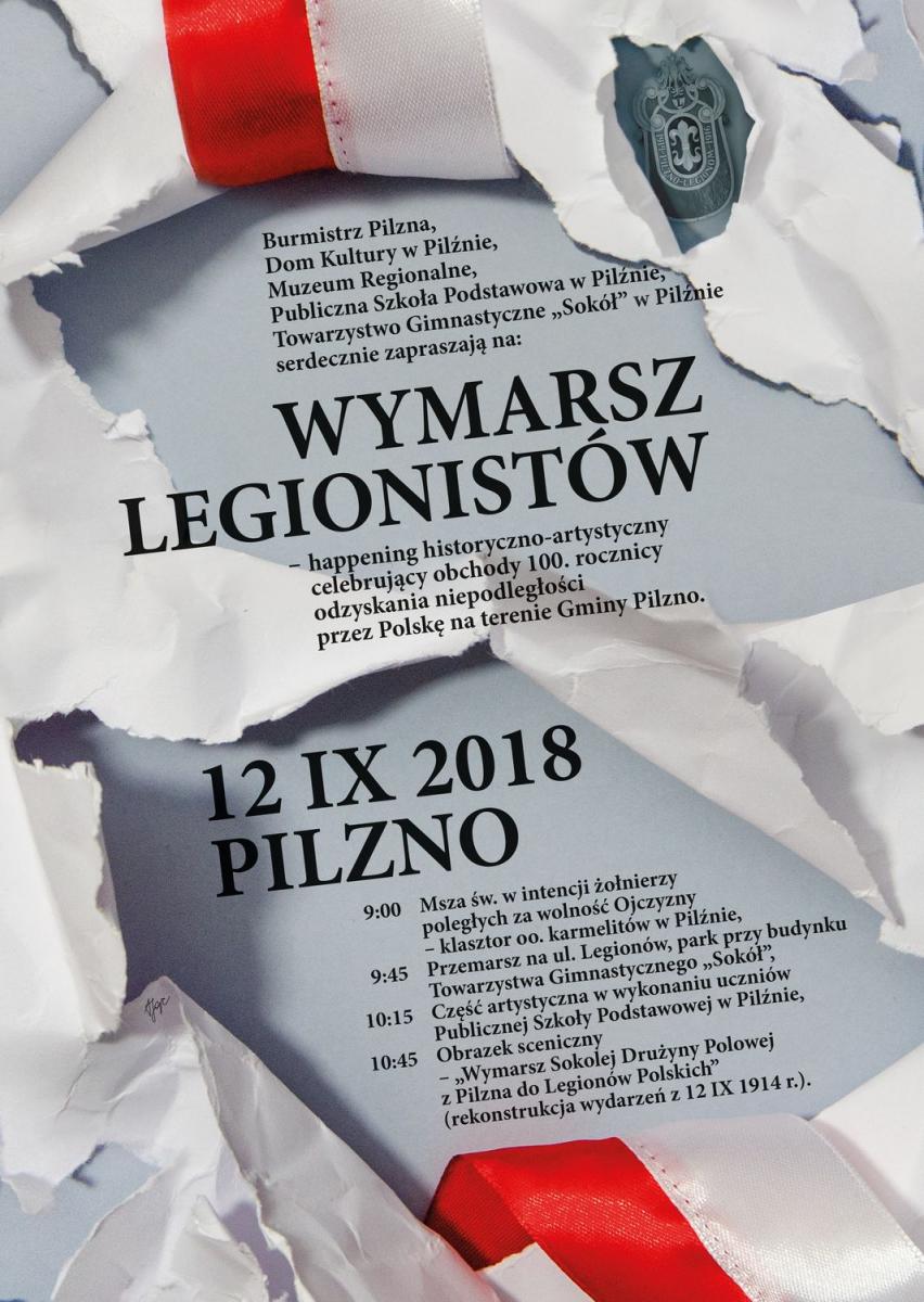 Wymarsz Legionistów - happening w Pilźnie
