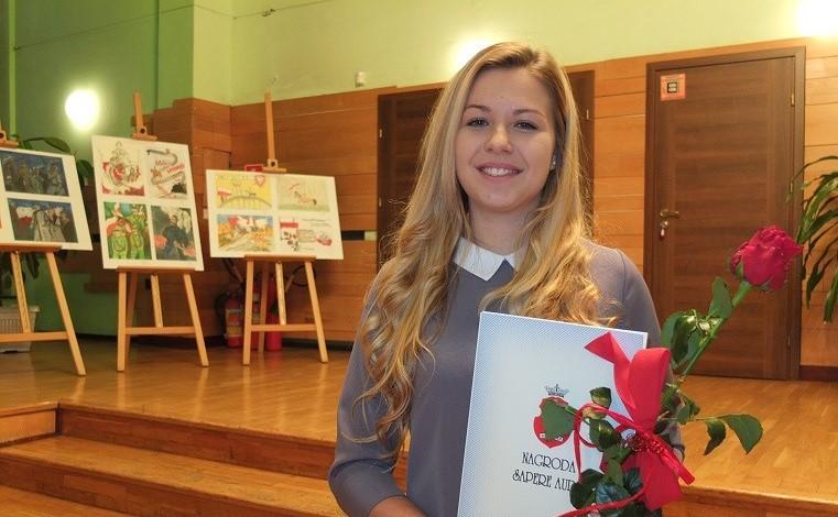 Patrycja Morawczyńska z I nagrodą w konkursie Sapere Aude
