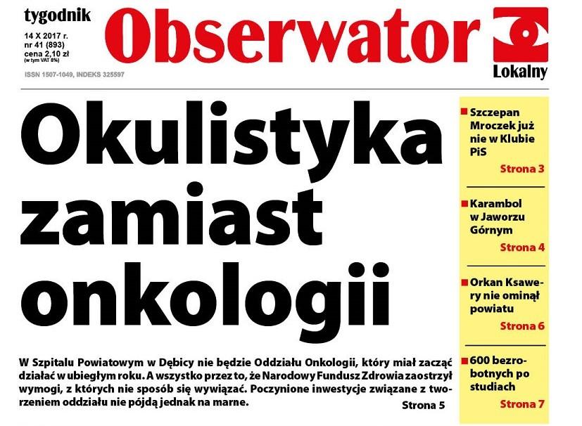 W najnowszym Obserwatorze Lokalnym
