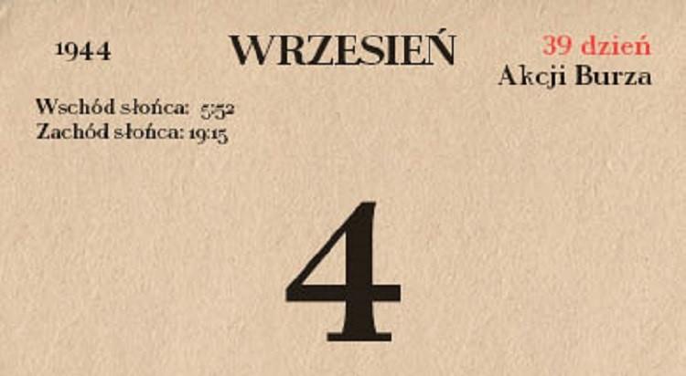73. rocznica Akcji Burza - 4 września 1944