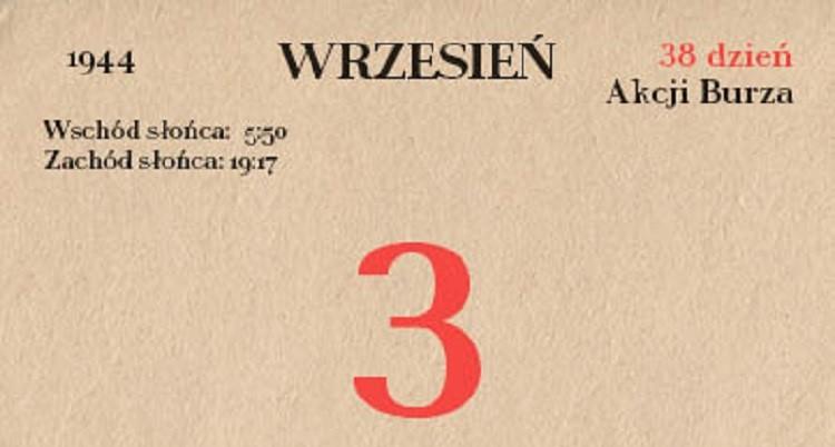 73. rocznica Akcji Burza - 3 września 1944