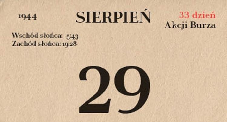 73. rocznica Akcji Burza - 29 sierpnia 1944