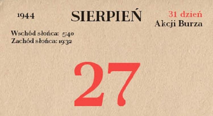 73. rocznica Akcji Burza -27 sierpnia 1944