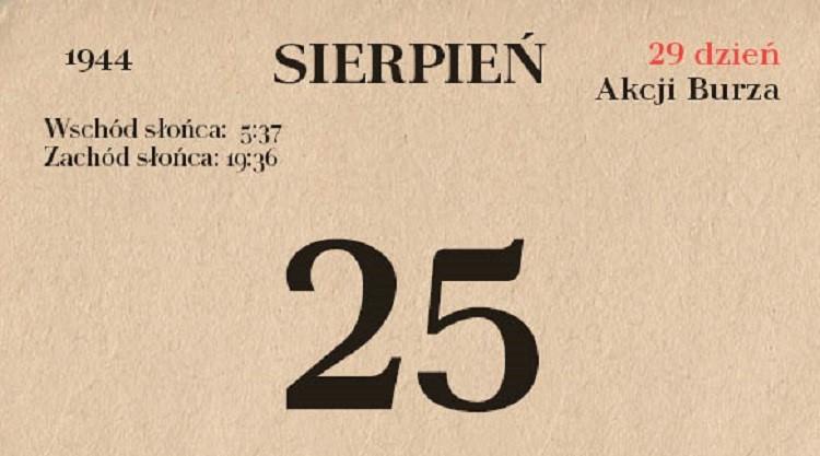 73. rocznica Akcji Burza - 25 sierpnia 1944