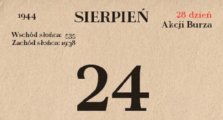 73. rocznica Akcji Burza - 24 sierpnia 1944