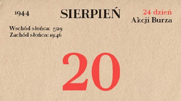 73. rocznica Akcji Burza - 20 sierpnia 1944