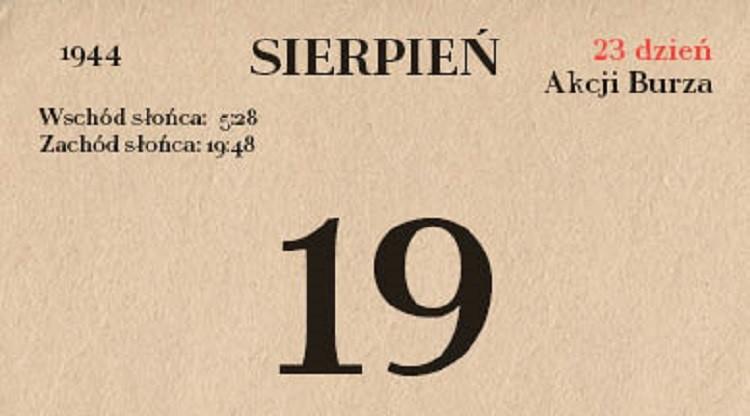 73. rocznica Akcji Burza - 19 sierpnia 1944