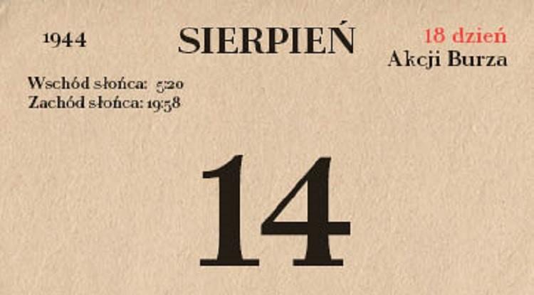 73. rocznica Akcji Burza - 14 sierpnia 1944