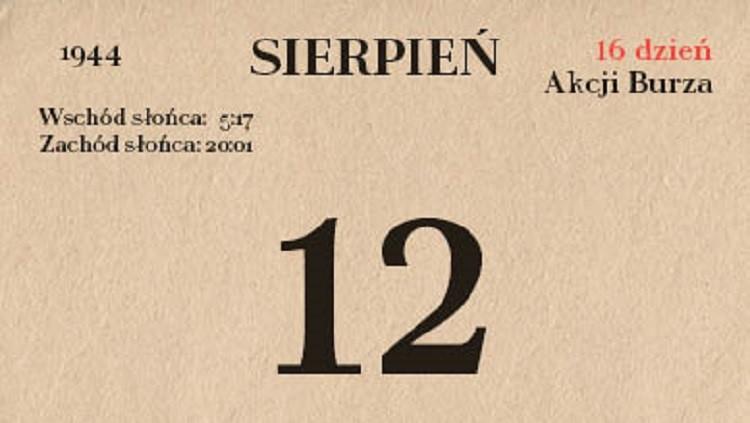 73. rocznica Akcji Burza - 12 sierpnia 1944