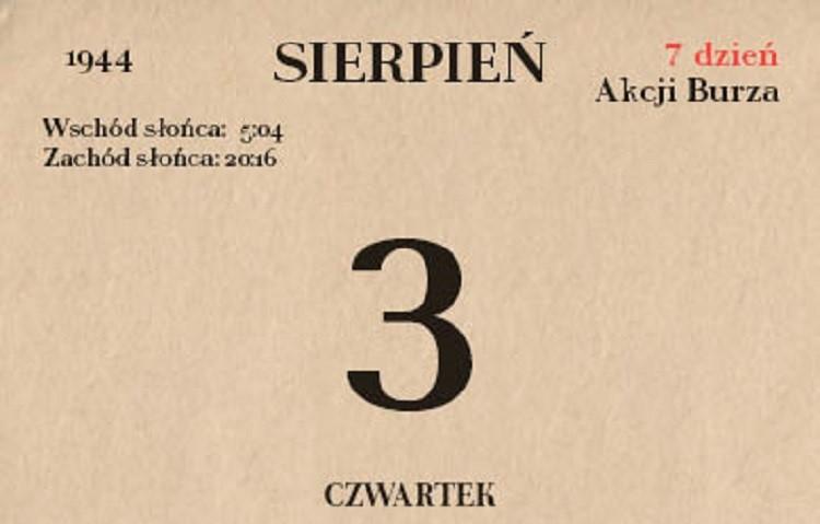 73. rocznica Akcji Burza - 3 sierpnia 1944