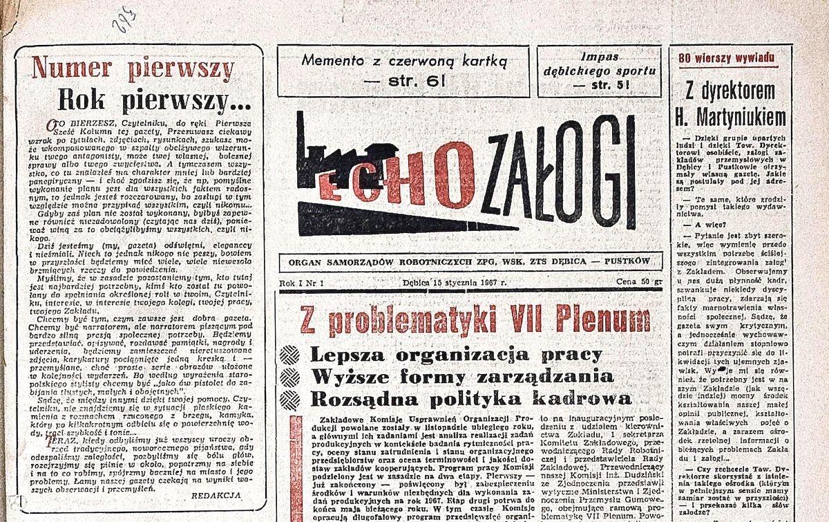 50 lat temu ukazał się pierwszy numer dębickiej gazety