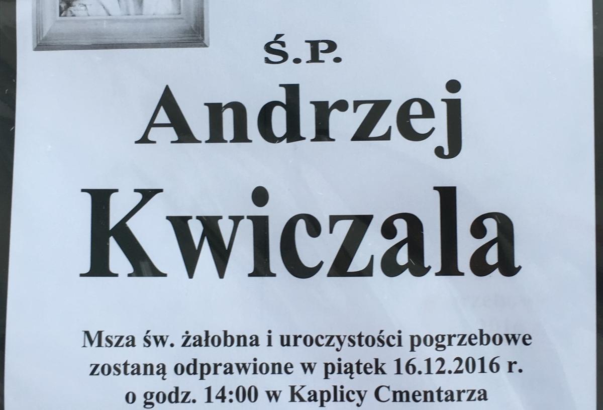 Zmarł Andrzej Kwiczala, prezes oddziału PKPS