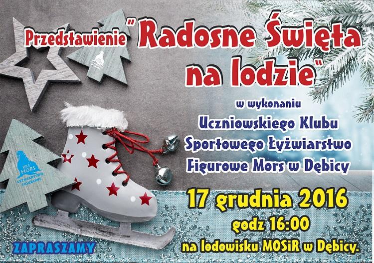 Radosne święta na lodzie - w sobotę pokaz łyżwiarzy z Dębicy