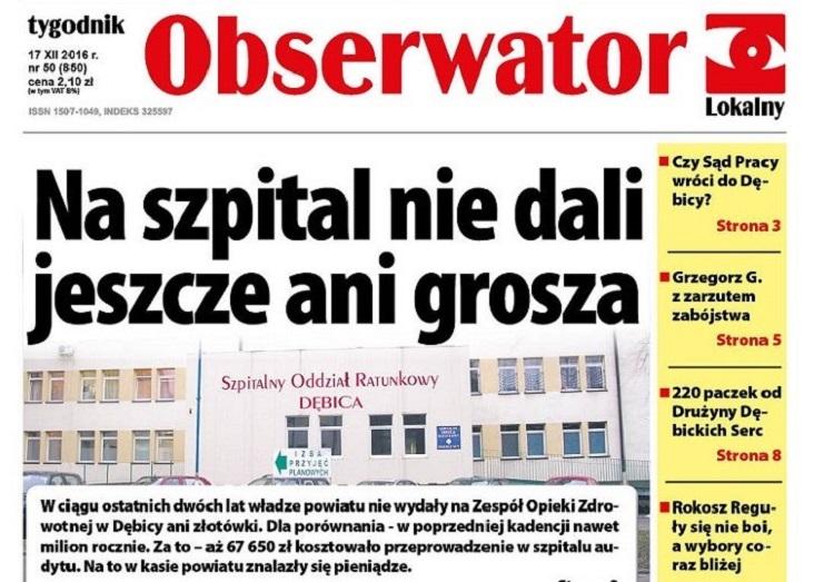 W najnowszym Obserwatorze Lokalnym