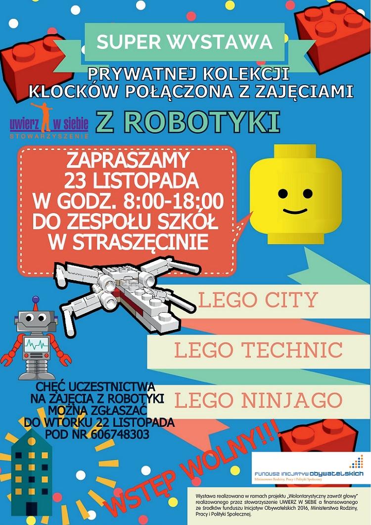 Klocki lego na wystawie, zajęcia z robotyki za darmo