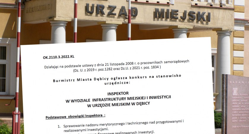 Czeka praca w dębickim Ratuszu. Szukają inspektora