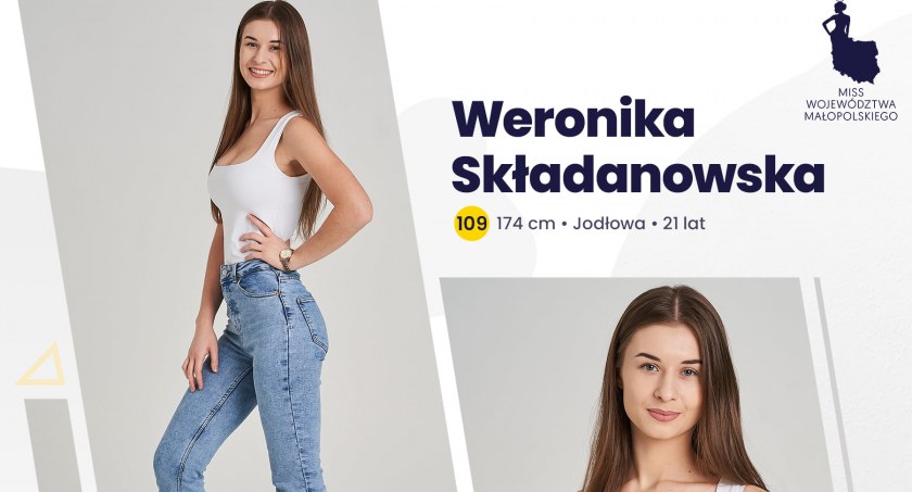 Weronika Składanowska w finale Miss Województwa Małopolskiego