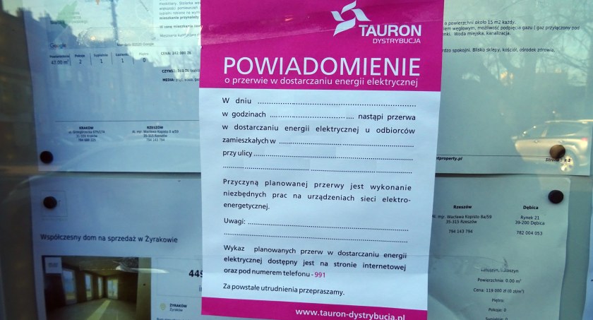 Uwaga! Prądu nie będzie w sześciu miejscowościach