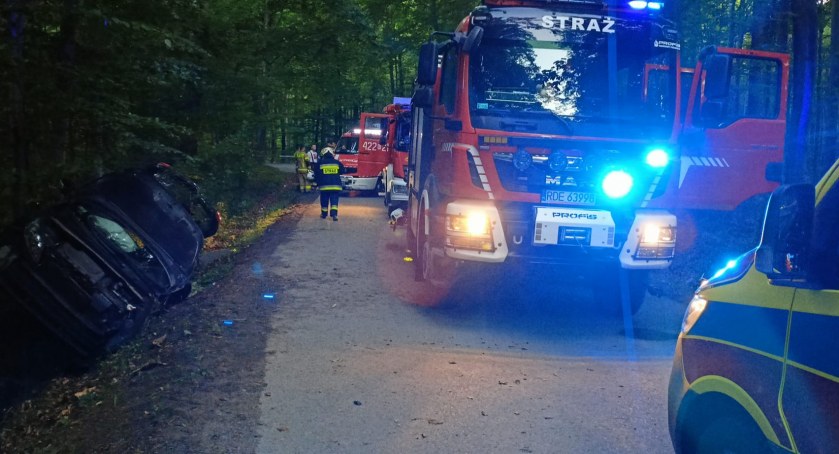Tragedia na drodze w lesie